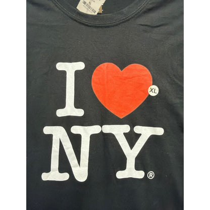I Love NY Graphic Tee Juniors Women XL Black Heart Souvenir T-Shirt NWT1