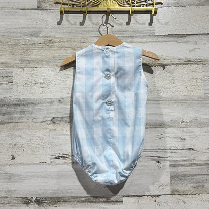 The Beaufort Bonnet Company Bubble Girls Mongrammed WFW 12/18M Blue Gingham4