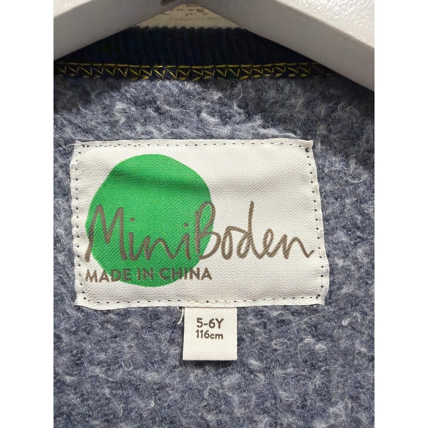 Mini Boden Sweatshirt Boys 5-6Y Navy Fox Applique Sunglasses Gorpcore EUC2