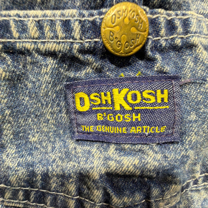 Vintage OshKosh B'gosh Vestbak Shortalls Kids 3T Blue Acid Wash Denim14