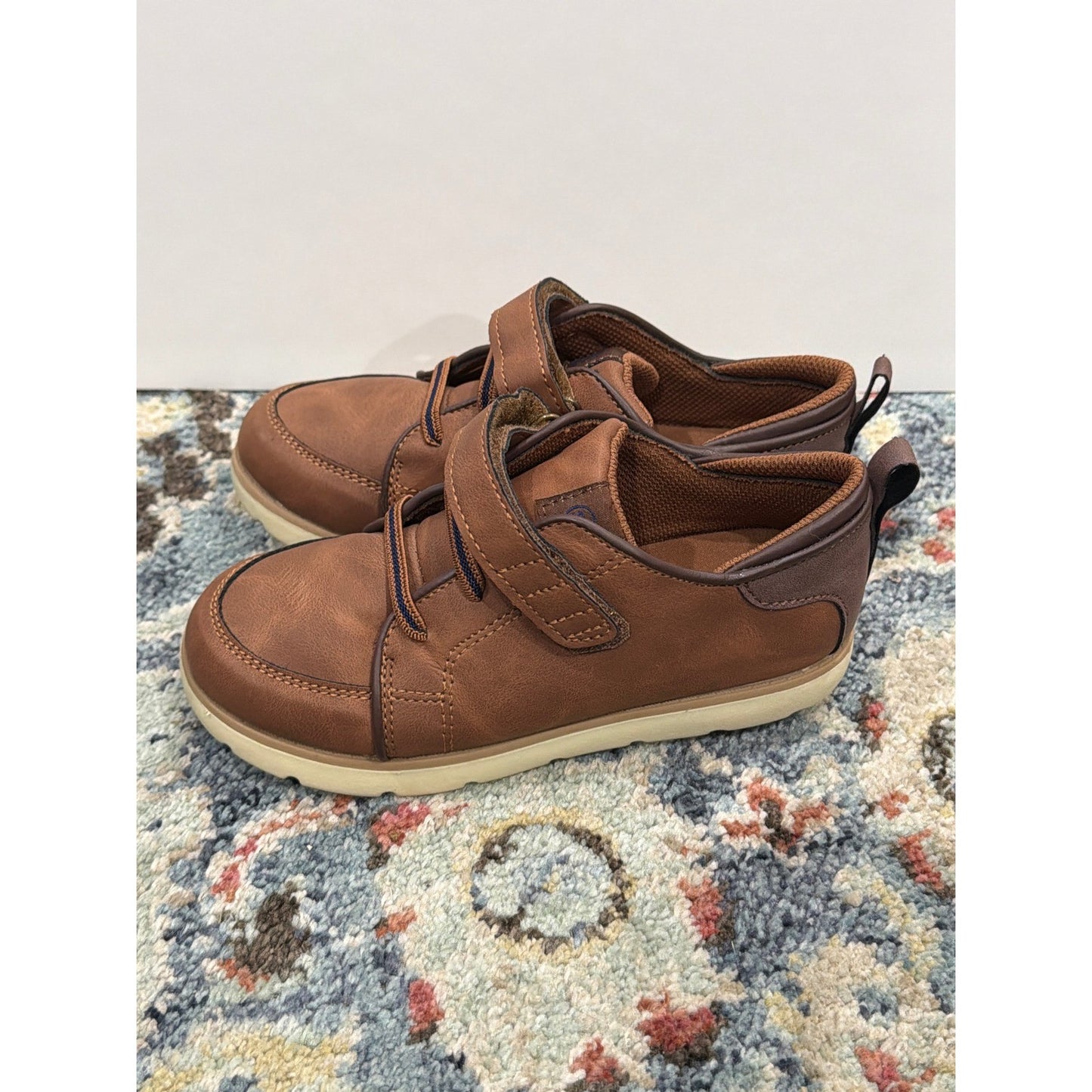 Stride Rite Dress Sneakers Boys 12M Brown Wide Fit Orthopedic Classic EUC2