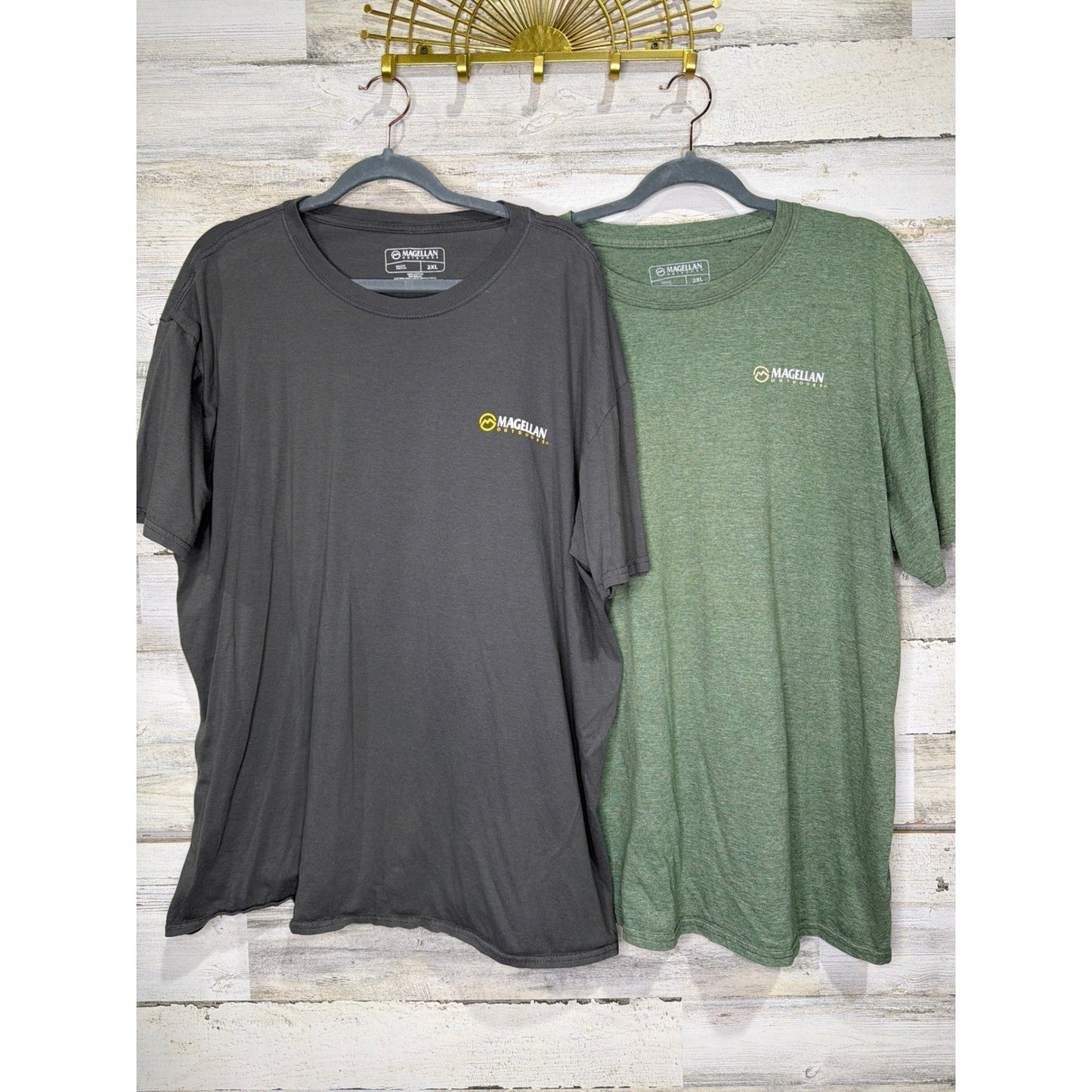 Magellan T-Shirt Bundle Mens 2XL Gray Green Logo Gorpcore Hiking0