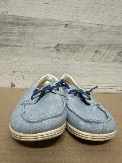 Cat & Jack Boat Shoes Boys 13 Light Blue Canvas Slip On GUC2