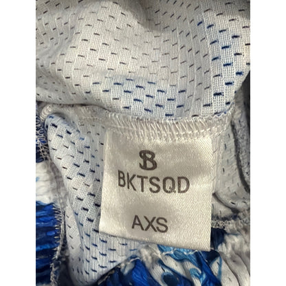 BKTSQD Mesh Basketball Shorts Men XS Blue Great Wave Hokusai Streetwear *Flawed4
