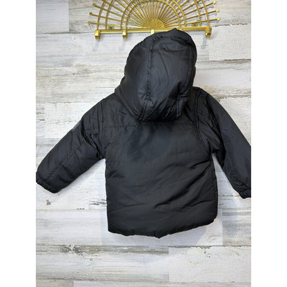Body Glove Puffer Jacket Boys 24M Black Hooded Faux Fur Winter Gorpcore EUC6