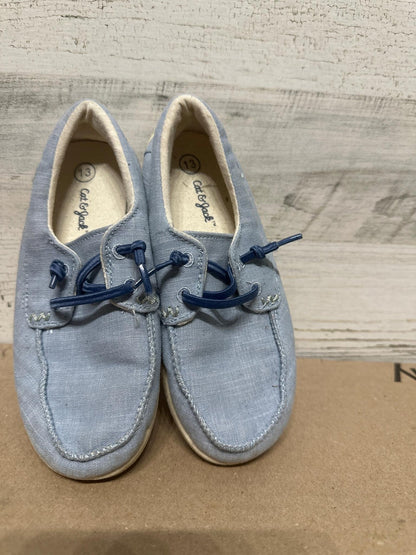 Cat & Jack Boat Shoes Boys 13 Light Blue Canvas Slip On GUC0