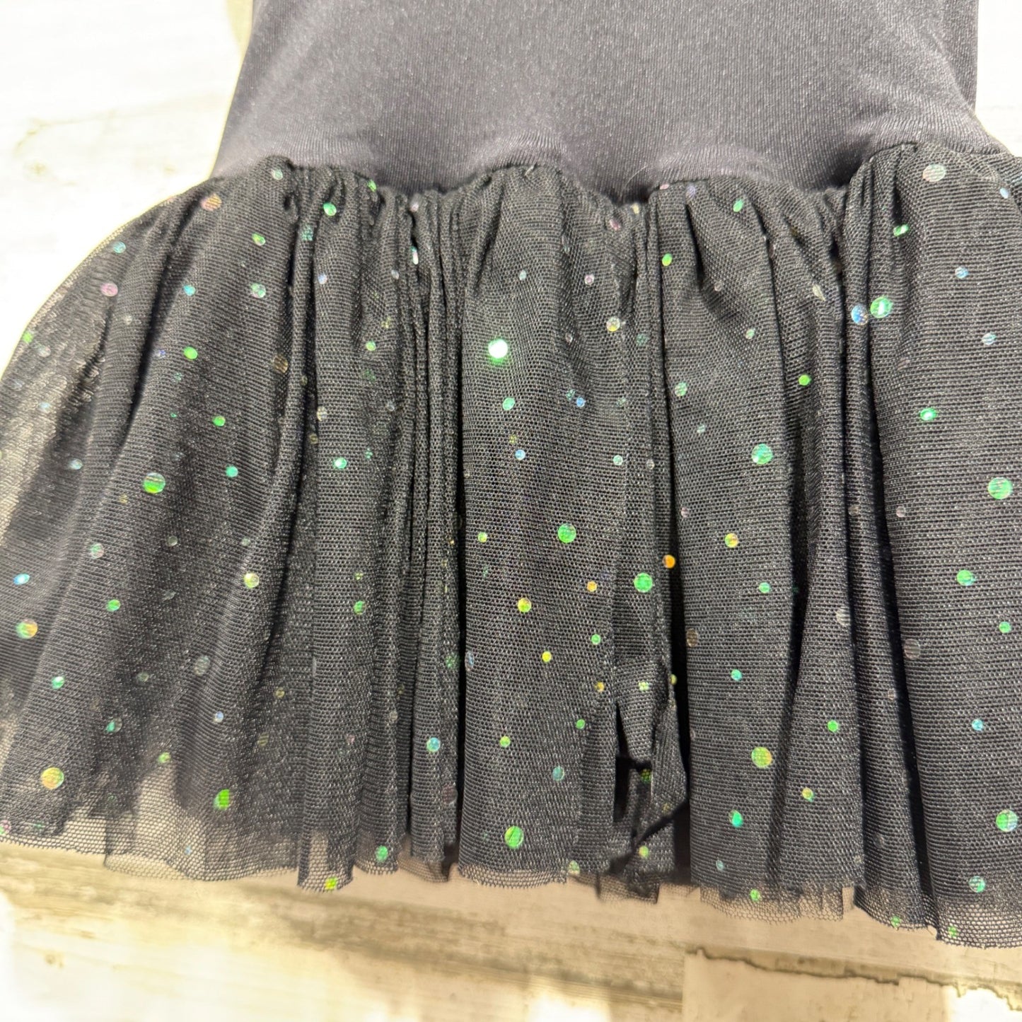 Capezio Dance Tutu Leotard Girls Size Toddler 2-4 Black Glitter Sequin Ballet4