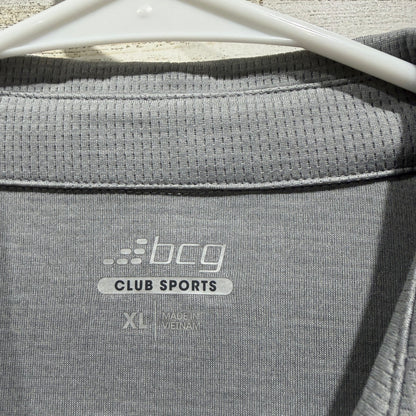 BCG Polo Shirt Women XL Gray Performance Short Sleeve Golfcore EUC1
