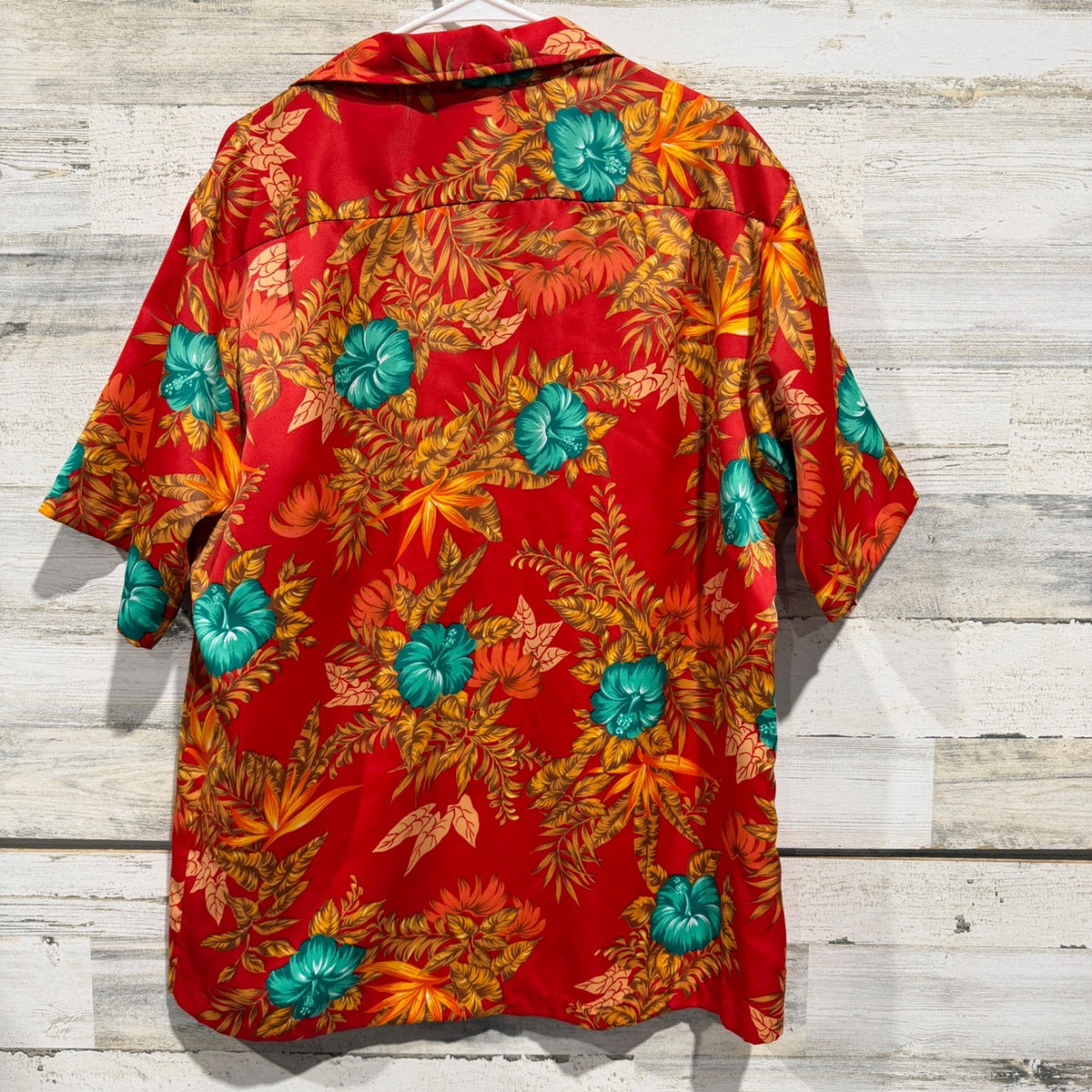 Hilo Hatties Hawaiian Shirt Mens XL Red Floral Tropical Short Sleeve Vintage3