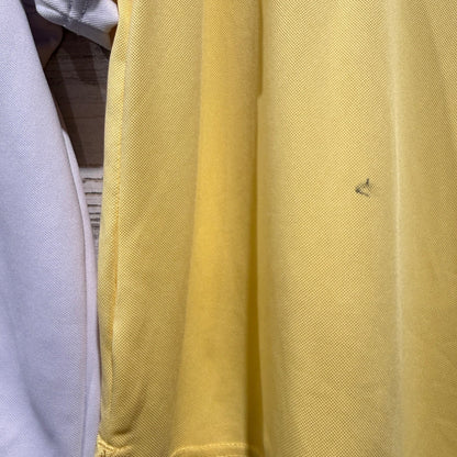 Bulldog Shirts Boys 6/7 Yellow White Baseball Polo Sporty Play Condition *Flawed2