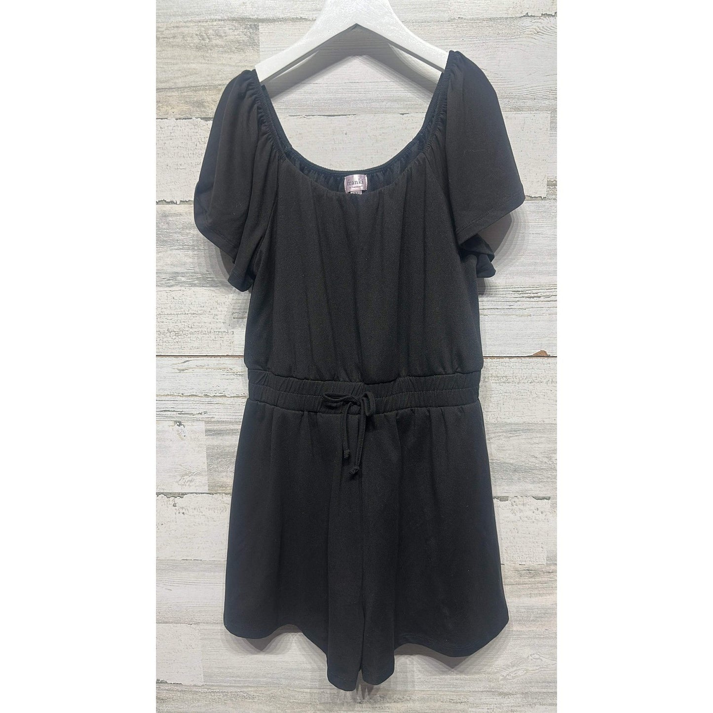 Franki Romper Girls XL Black Flutter Sleeve Elastic Waist EUC0