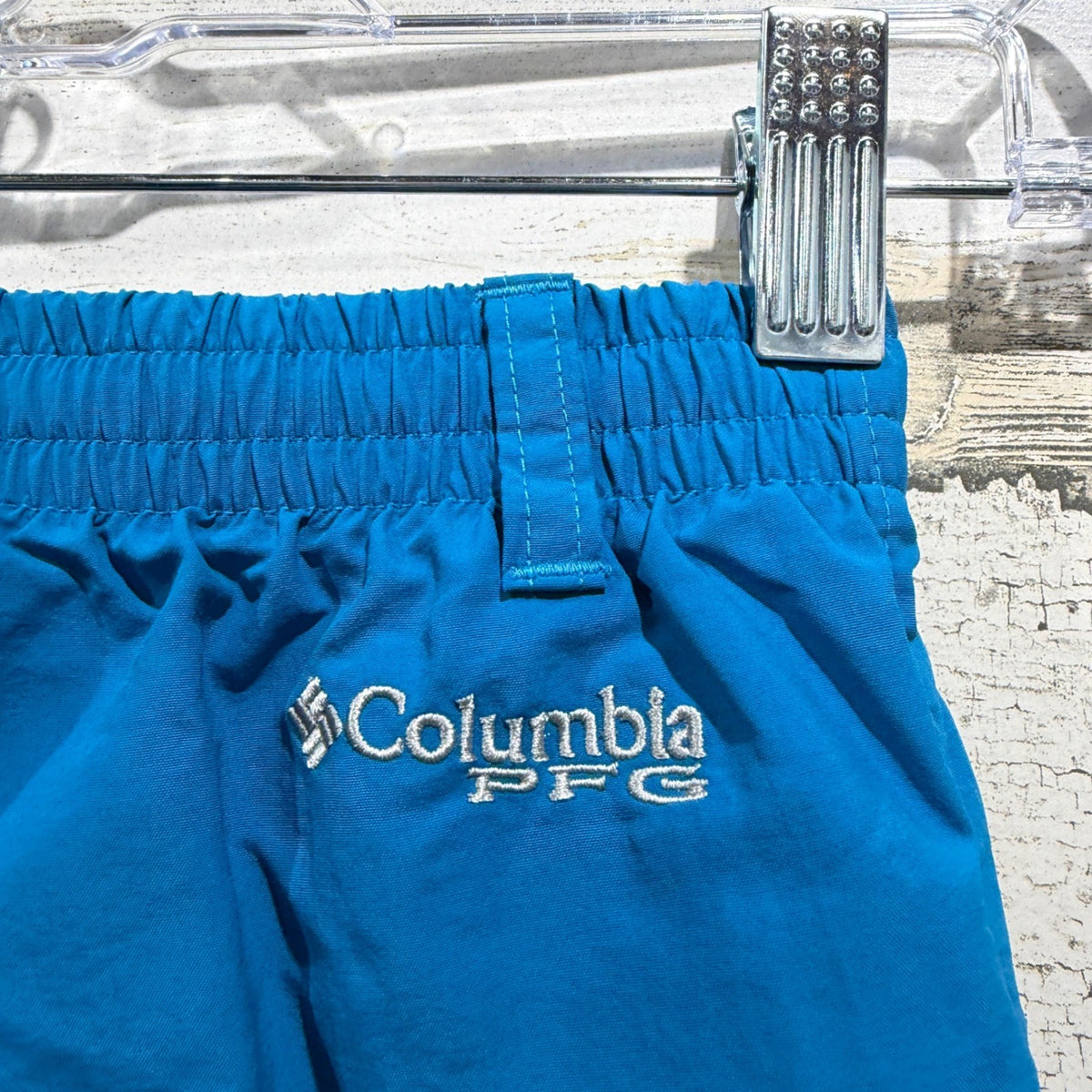 Columbia PFG Backcast Shorts Boys Size M Blue Nylon Outdoor Fishing EUC3