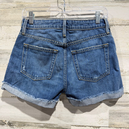 FRAME Le Grand Garcon Denim Shorts Women 23 Blue 100% Cotton Distressed Heron4