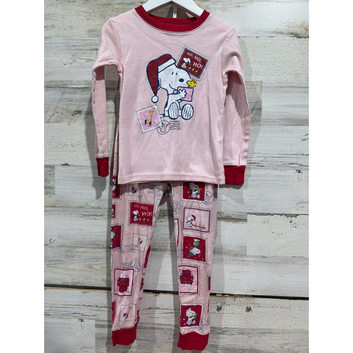Carter's BTWEEN Holiday Bundle Girls 4 Red Pink Snoopy Gingerbread Christmas EUC3