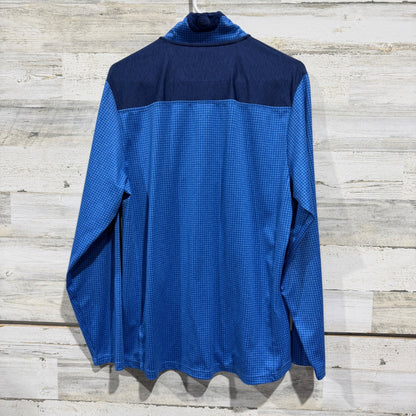Vineyard Vines Shep Shirt Pullover Men M Blue Houndstooth Performance EUC5