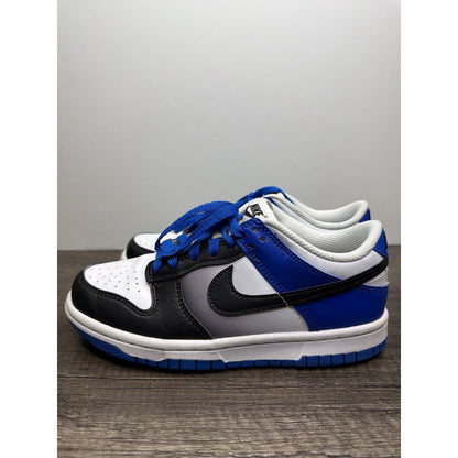 Nike Dunk Low Boys Size 4Y Blue Black White Grey Gradient Streetwear EUC0
