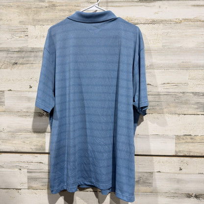 Grand Slam Polo Shirt Men XXL Blue Striped Performance Golf Gorpcore EUC3