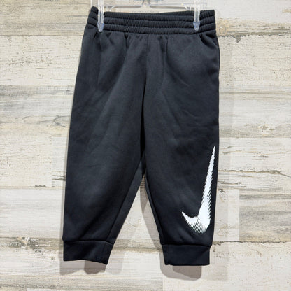 Nike Joggers Boys 3T Black Therma-FIT Graphic Swoosh Athletic EUC0