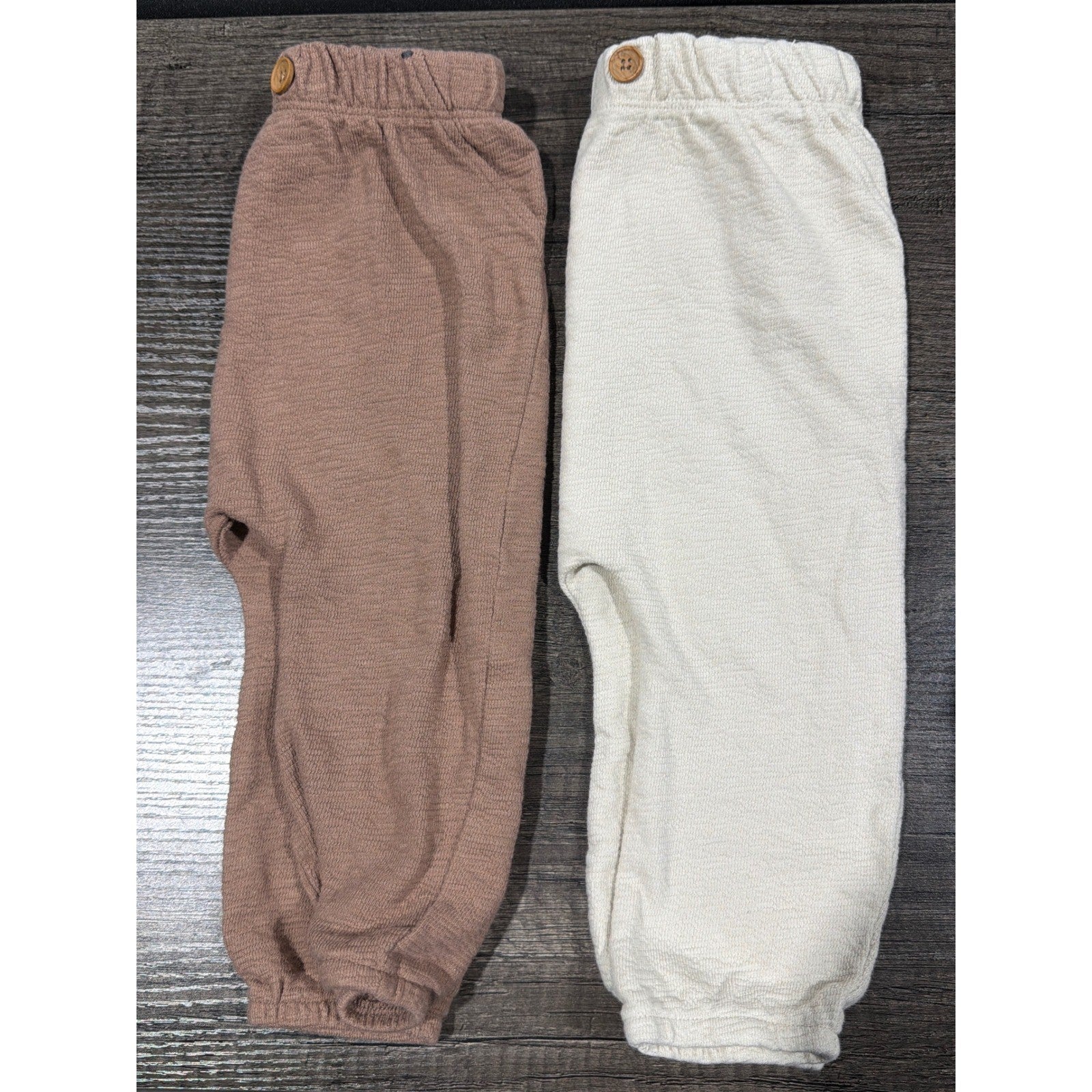 Modern Moments Organic Cotton Pants Boys 18M Brown Cream Harem Joggers1