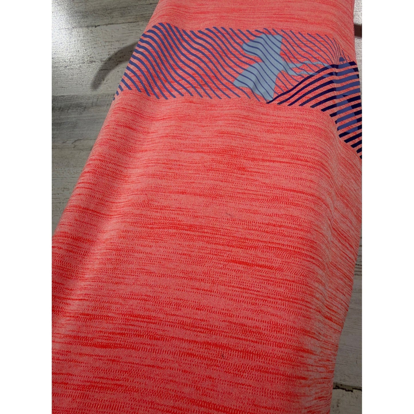 Under Armour Tank Top Girls Youth Small Pink HeatGear Space Dye Athletic *Flawed2