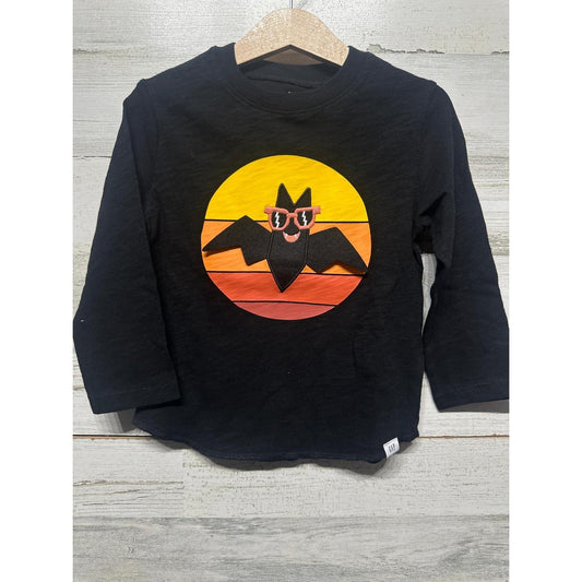 Gap Long Sleeve Shirt Boys 3T Black Bat Sunglasses Sunset Halloween EUC0