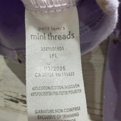 Petit Lem Mini Threads Cardigan Legging Set Girls 9M Purple Fairy Cotton EUC2