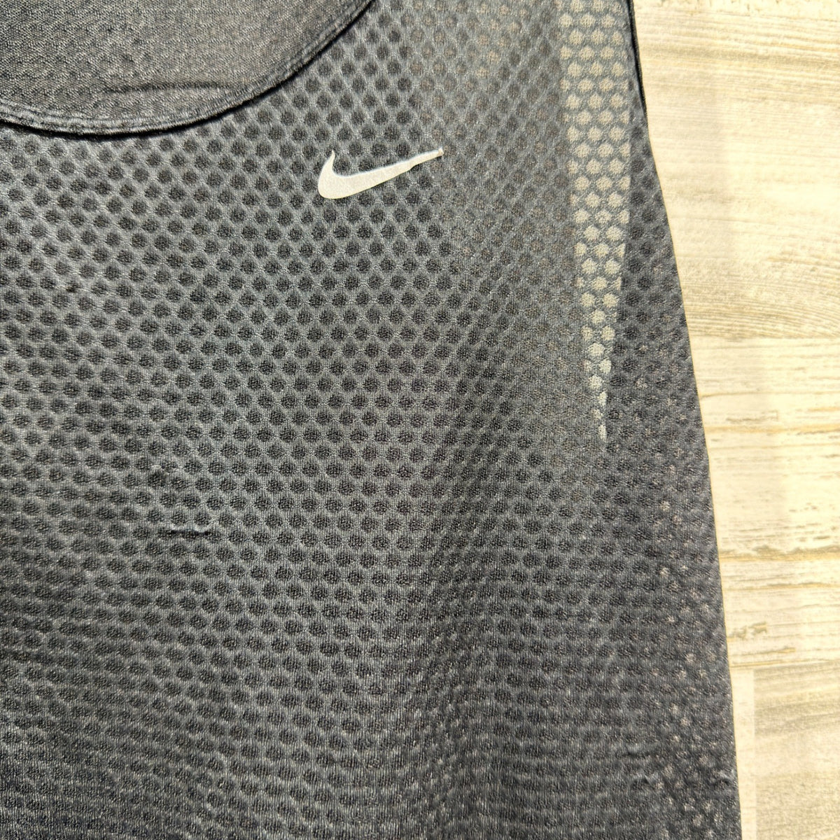 Nike Dri-FIT Mesh Tank Top Women L Black 849876-010 Running Sporty *Flawed2