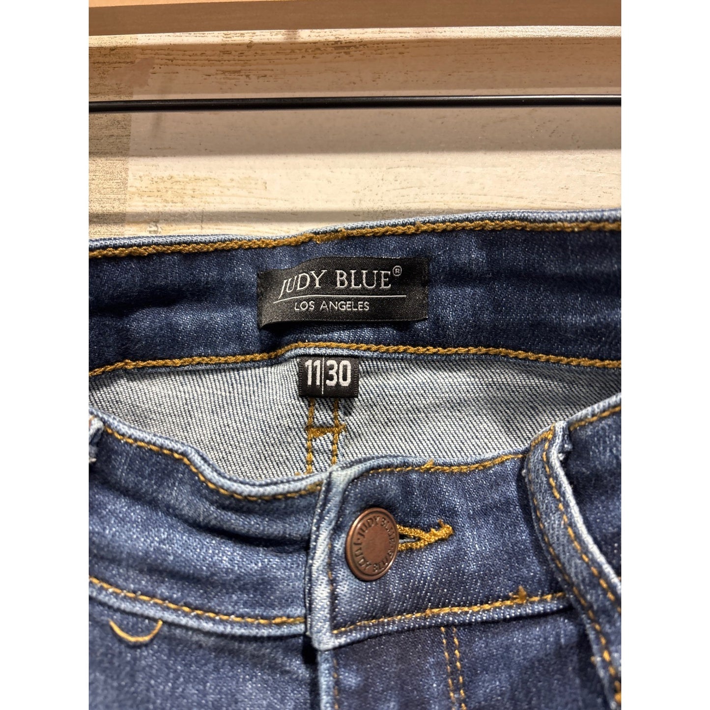 Judy Blue Skinny Jeans Women Size 11/30 Dark Wash Mid Rise Stretch Denim EUC1