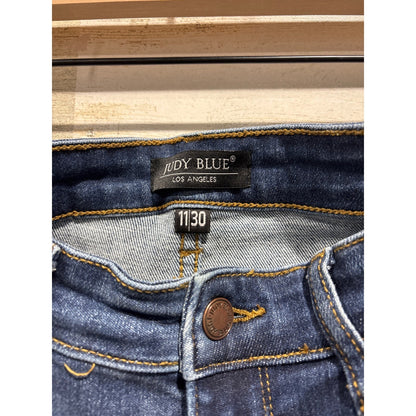 Judy Blue Skinny Jeans Women Size 11/30 Dark Wash Mid Rise Stretch Denim EUC1