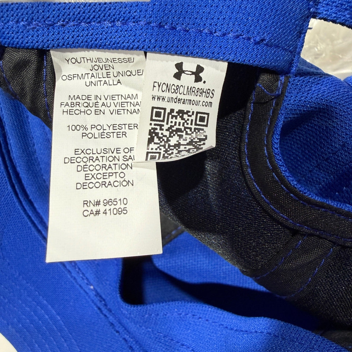 Under Armour Blitzing Baseball Cap Youth OSFM Royal Blue Polyester Sport3