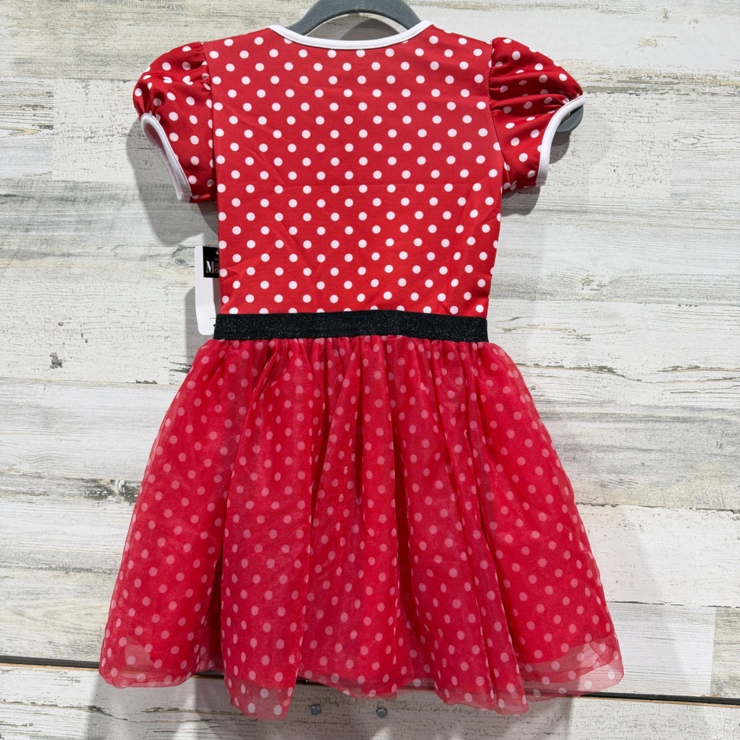 Disney Minnie Mouse Dress Girls 6/6X Red Polka Dot Tutu Disneycore NWT4