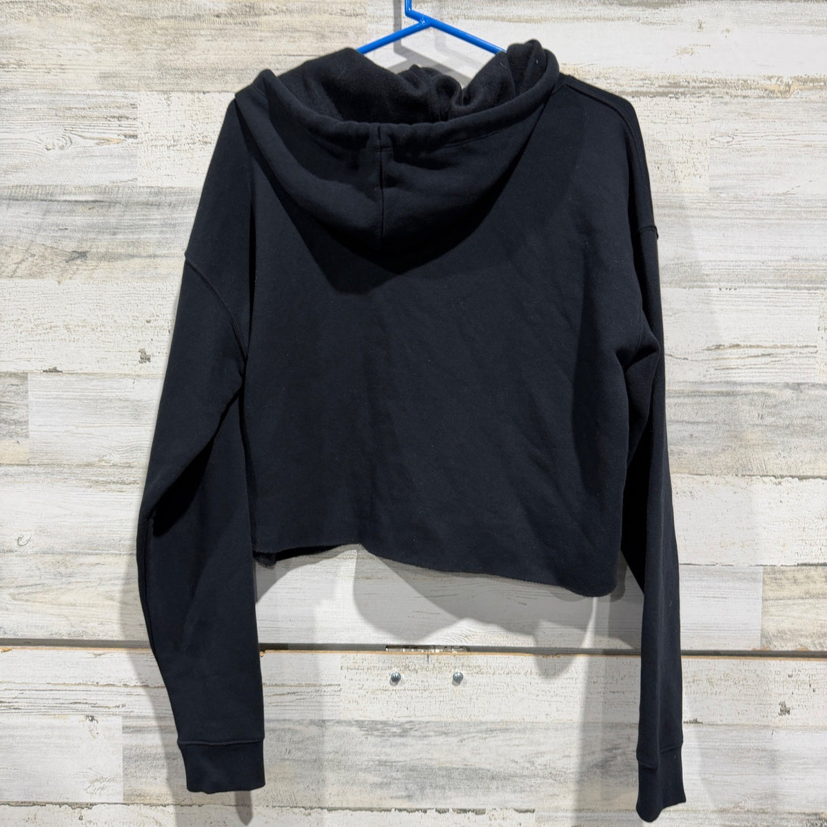 Wild Fable Crop Hoodie Sweatshirt Women XXL Black Cotton Blend Basic Modern NWT6
