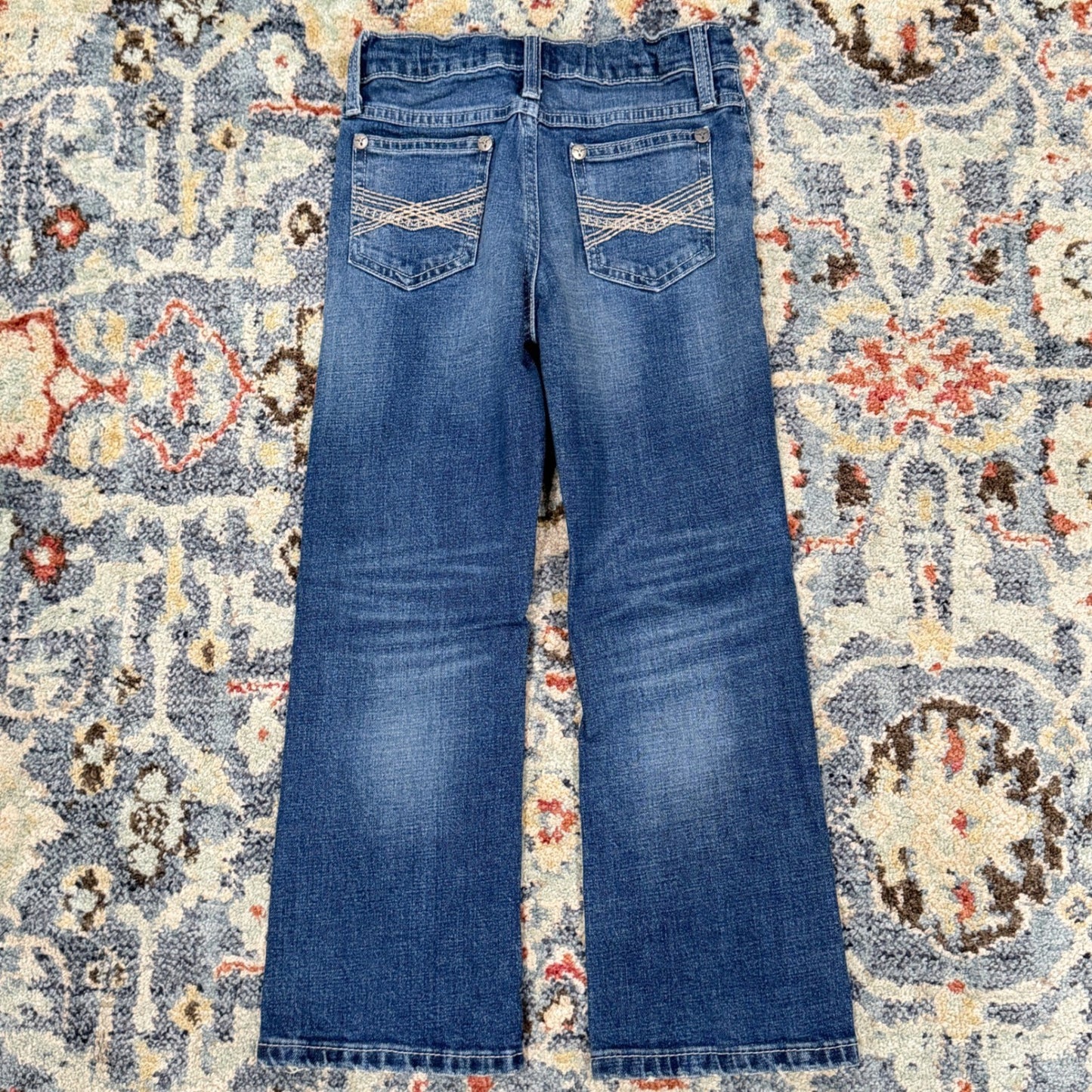 Wrangler 20X Jeans Boys 7 Regular Blue Bootcut Western Cowboy EUC2