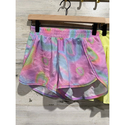 All In Motion Old Navy Shorts Skort Girls L 10/12 Pink Yellow Active EUC1