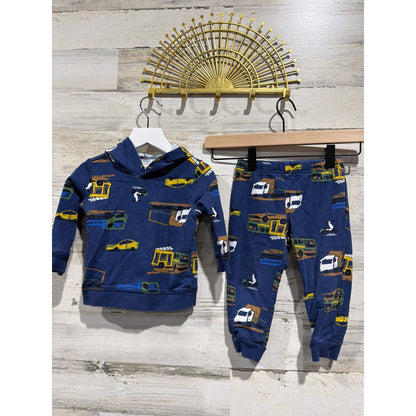 Boys 18M Outfit Bundle Blue Construction Garanimals Cat & Jack Carters GUC5