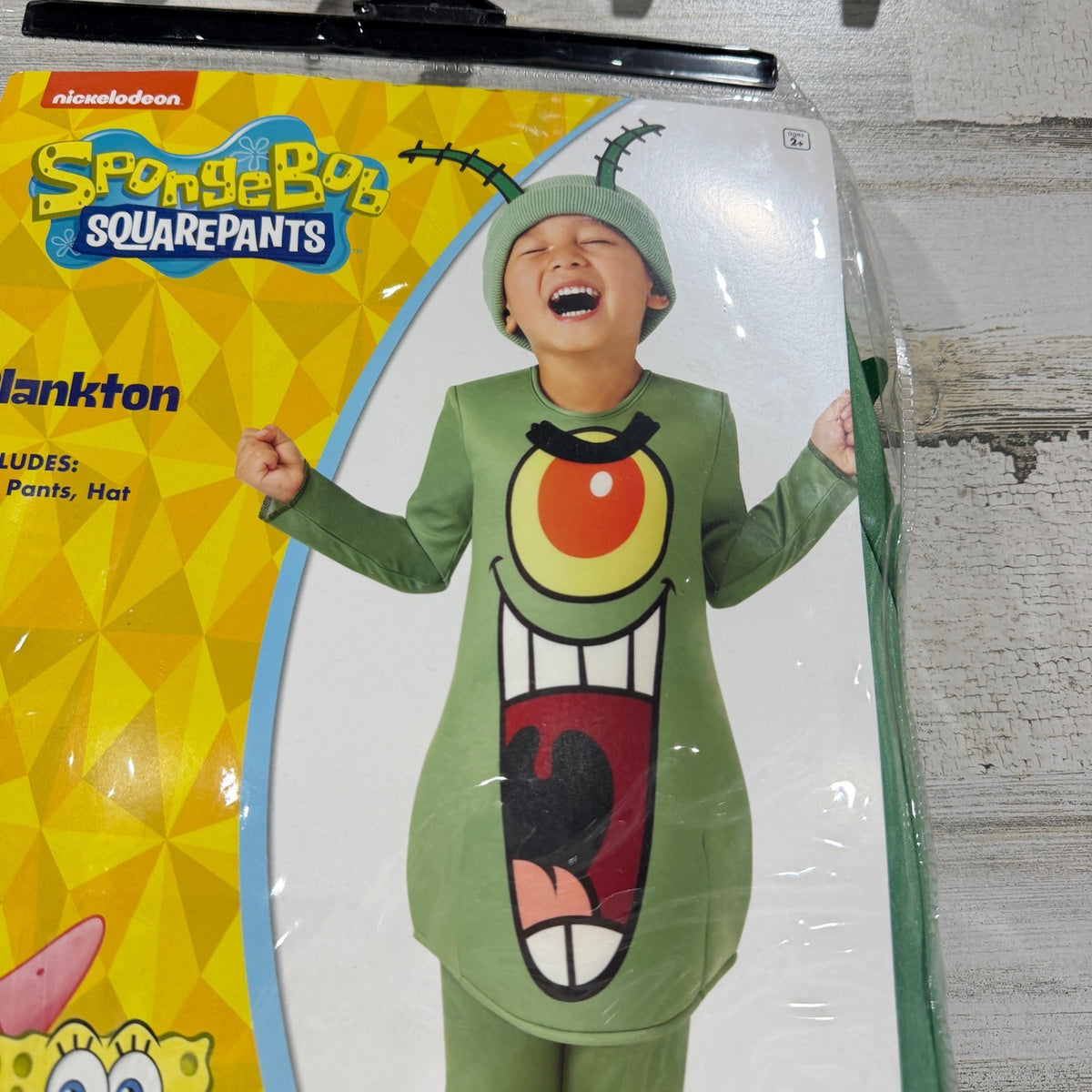 Plankton Costume Toddler 3T-4T Green SpongeBob SquarePants Cartoon NWT3