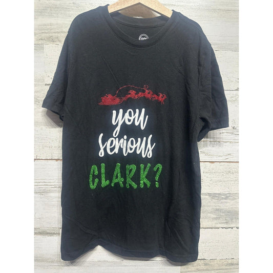 Wonder Nation T-Shirt Girls XL Black You Serious Clark Graphic EUC0