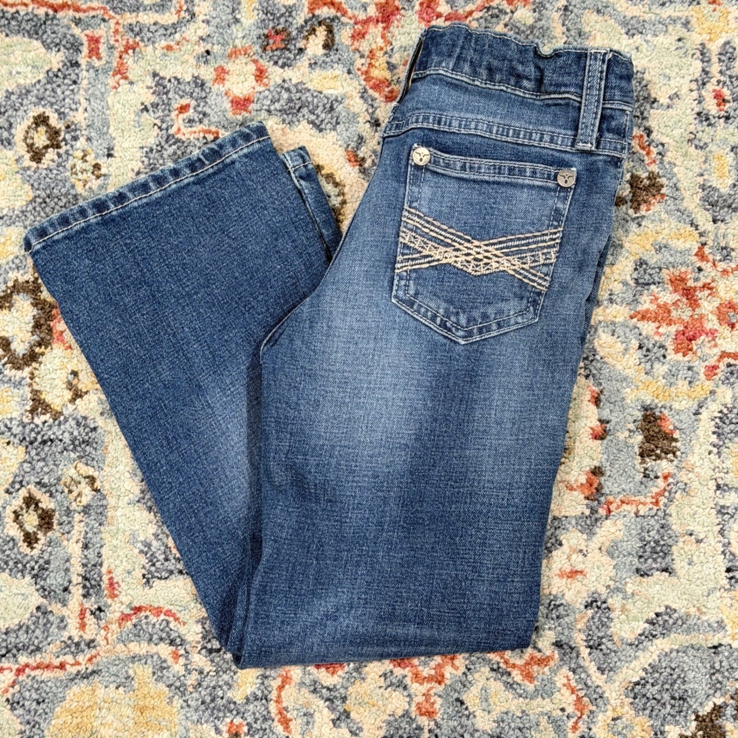 Wrangler 20X Jeans Boys 7 Regular Blue Bootcut Western Cowboy EUC0