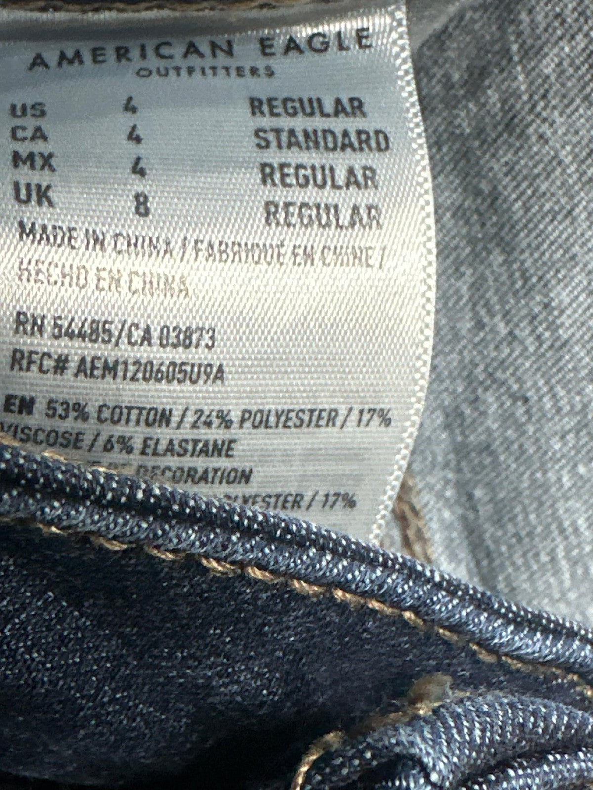 American Eagle Highest Rise Jegging Womens 4 Dark Blue Next Level Stretch GUC4