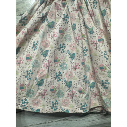 Feather Baby Dress Set Girls 6-9M Pink Bird Smocked Pima Cotton NWT1
