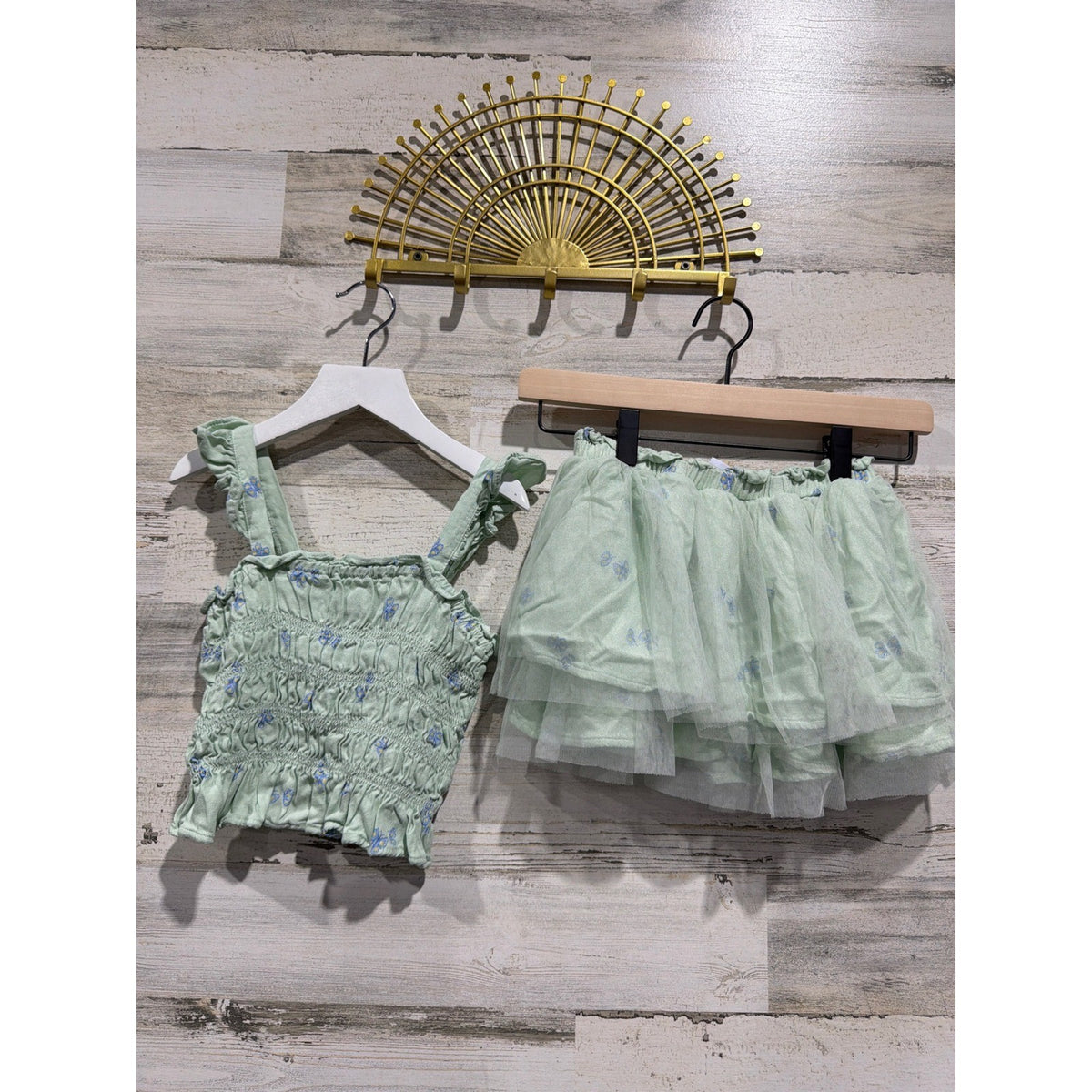 Old Navy Cat & Jack Clothing Lot Girls 4T 5 Blue Green Floral Tie Dye Boho EUC3