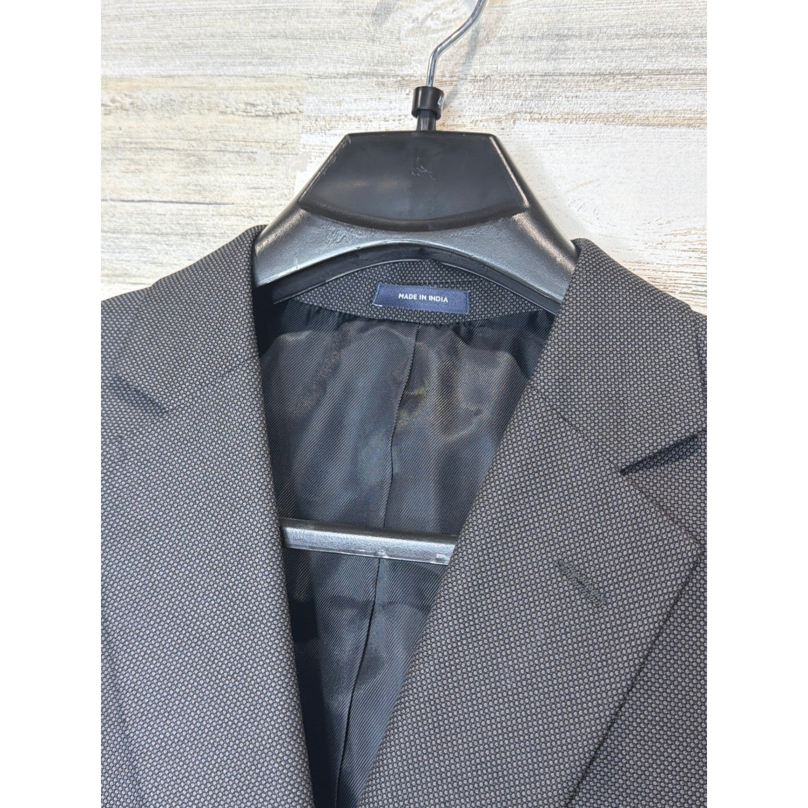 Stafford Suit Jacket Mens 46R Gray Classic Fit Travel Performance Blazer EUC4