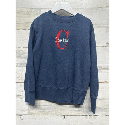 Sweatshirt Boys S Navy Blue Carter Personalized Embroidery EUC0