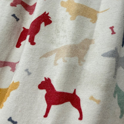 Cheeky Plum Dress Girls 10/12Y Pink Dog Print Ruffle Hem Play *Flawed5