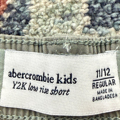 Abercrombie Kids Y2K Short Girls 11/12 Grey Low Rise Utility NWT2