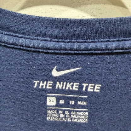 Nike Tennessee Titans Long Sleeve Shirt Boys XL Navy Blue Cotton NFL EUC2