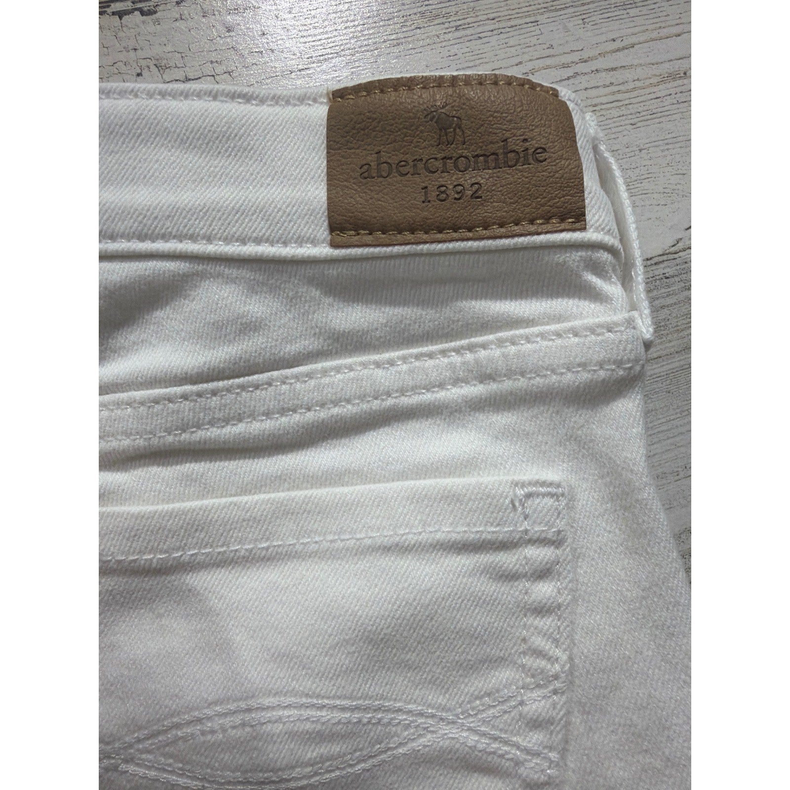 Abercrombie Kids Jeans Bundle Girls 11/12 Blue White Distressed Adjustable Waist5