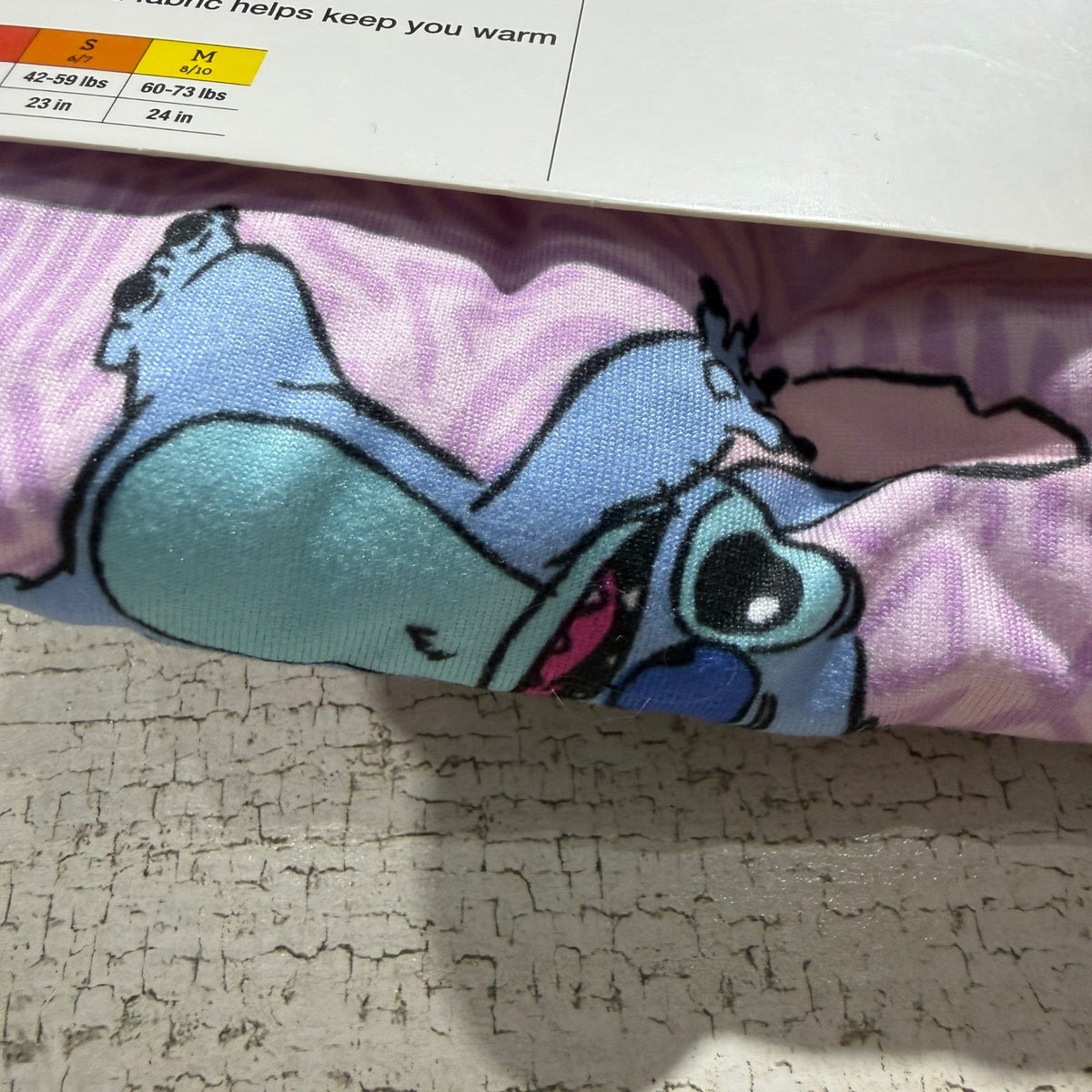 ClimateRight Disney Stitch Underwear Set Girls XS 4/5 Purple Poly Spandex NWT6