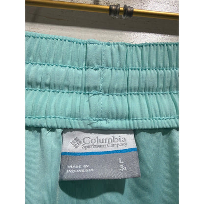 Columbia PFG Shorts Womens Large Aqua Blue Performance Fishing Gear EUC4