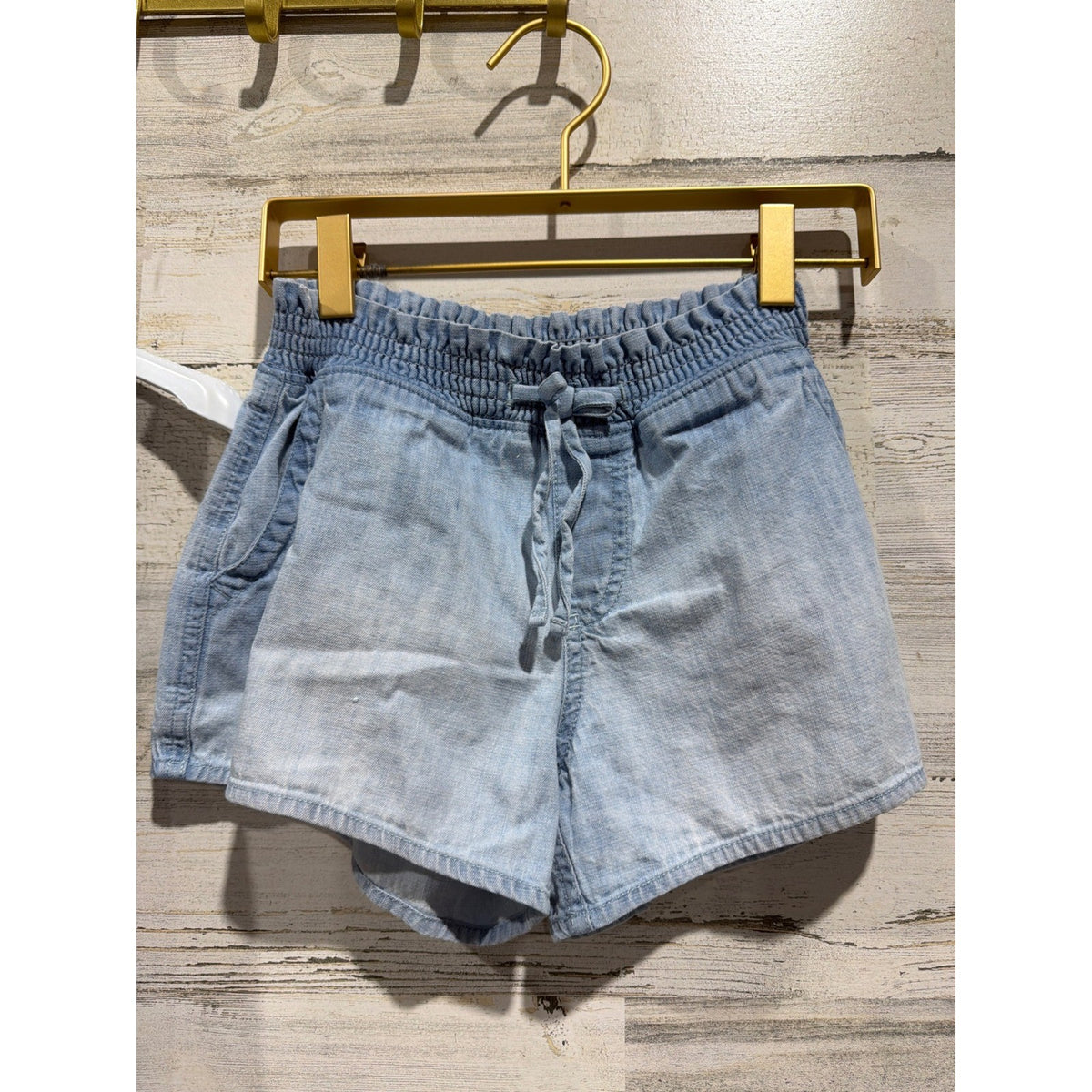 Abercrombie Tank Shorts Set Girls 7/8 Blue Tie Dye Knot Front Summer EUC2